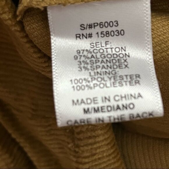 Love Tree Asymmetric Button Camel Stretch Corduroy Skort M - Picture 6 of 6